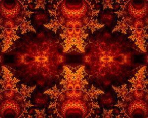 Preview wallpaper fractal, pattern, tangled, fiery, abstraction