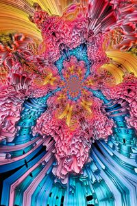 Preview wallpaper fractal, pattern, tangled, colorful, abstraction, digital art