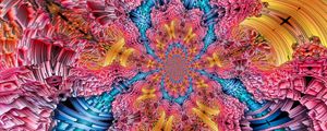 Preview wallpaper fractal, pattern, tangled, colorful, abstraction, digital art