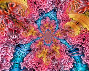 Preview wallpaper fractal, pattern, tangled, colorful, abstraction, digital art