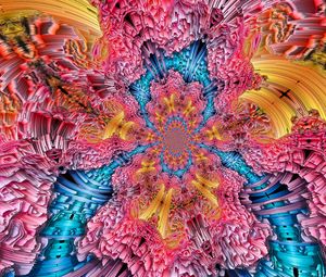 Preview wallpaper fractal, pattern, tangled, colorful, abstraction, digital art