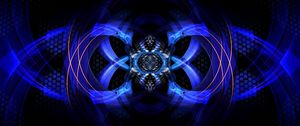 Preview wallpaper fractal, pattern, tangled, blue, abstraction