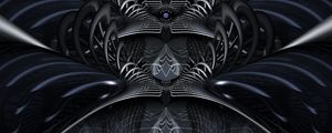 Preview wallpaper fractal, pattern, volume, gray, abstraction