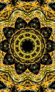 Preview wallpaper fractal, pattern, yellow, black, abstraction