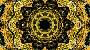 Preview wallpaper fractal, pattern, yellow, black, abstraction