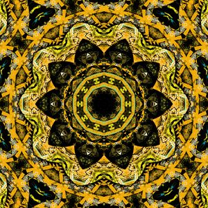 Preview wallpaper fractal, pattern, yellow, black, abstraction