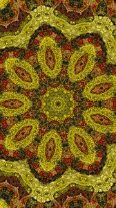 Preview wallpaper fractal, pattern, yellow, red, abstraction