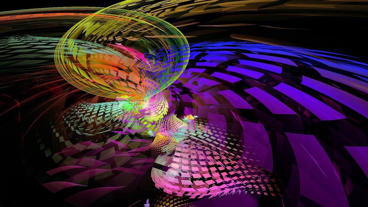 Wallpaper fractal, patterns, background, multi-colored