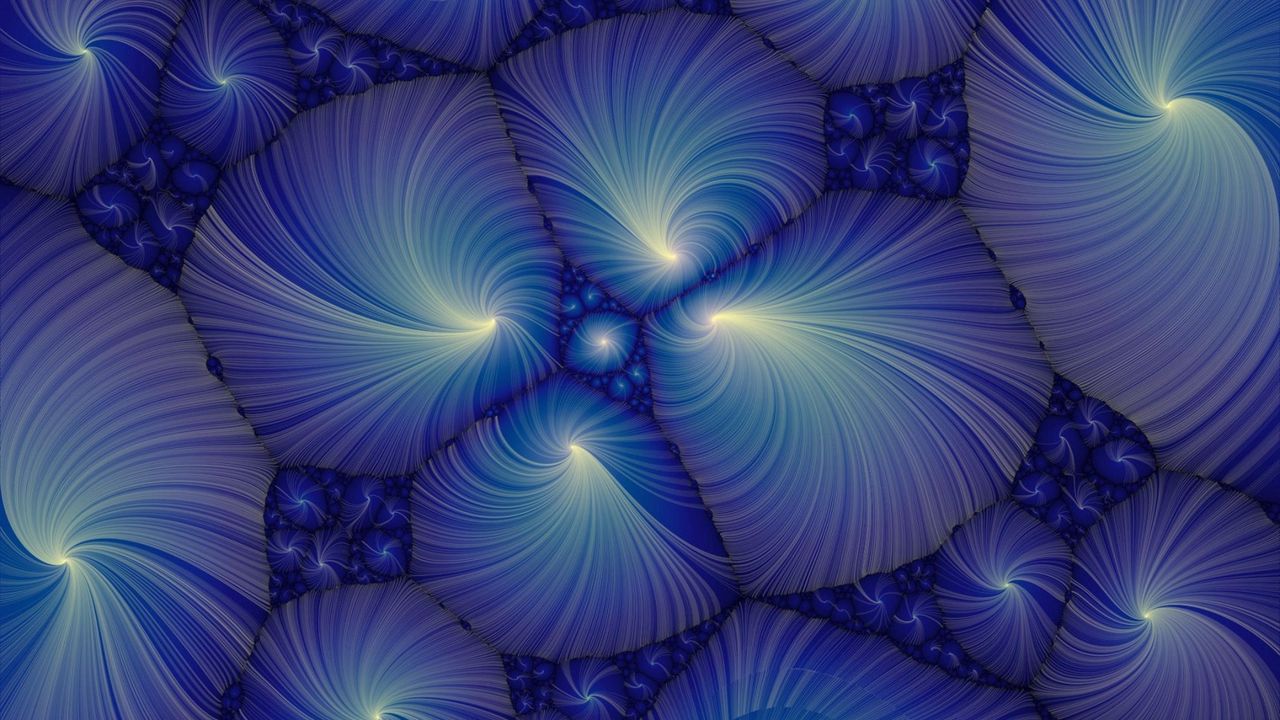 Wallpaper fractal, patterns, blue