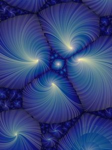 Preview wallpaper fractal, patterns, blue