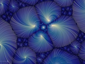 Preview wallpaper fractal, patterns, blue