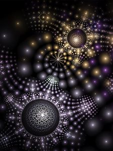 Preview wallpaper fractal, patterns, dark, circles