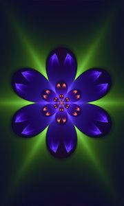 Preview wallpaper fractal, patterns, flower, glitter