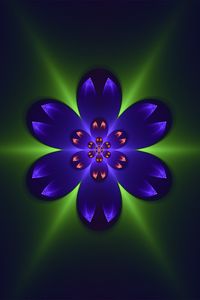 Preview wallpaper fractal, patterns, flower, glitter