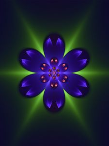 Preview wallpaper fractal, patterns, flower, glitter