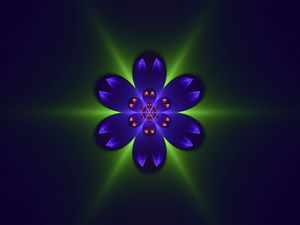 Preview wallpaper fractal, patterns, flower, glitter
