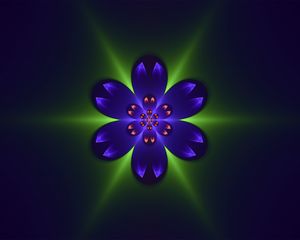Preview wallpaper fractal, patterns, flower, glitter