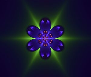 Preview wallpaper fractal, patterns, flower, glitter