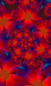 Preview wallpaper fractal, patterns, flowers, glitter