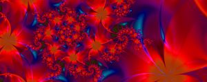 Preview wallpaper fractal, patterns, flowers, glitter