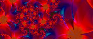 Preview wallpaper fractal, patterns, flowers, glitter