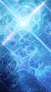 Preview wallpaper fractal, patterns, glitter, abstraction, blue