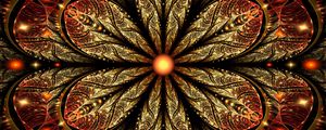 Preview wallpaper fractal, patterns, glitter, flower, glare, digital art