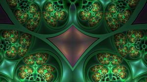 Preview wallpaper fractal, patterns, green