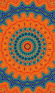 Preview wallpaper fractal, patterns, lines, bright, orange