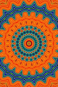 Preview wallpaper fractal, patterns, lines, bright, orange