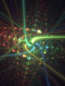 Preview wallpaper fractal, patterns, neon, backlight, shine