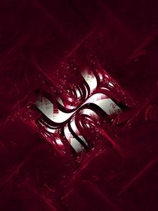 Preview wallpaper fractal, patterns, paint, lines, forms, red