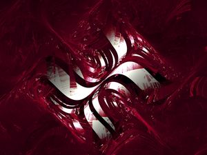 Preview wallpaper fractal, patterns, paint, lines, forms, red
