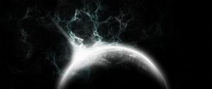 Preview wallpaper fractal, patterns, planet, dark