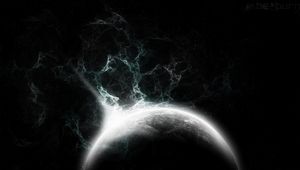 Preview wallpaper fractal, patterns, planet, dark
