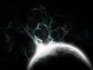 Preview wallpaper fractal, patterns, planet, dark