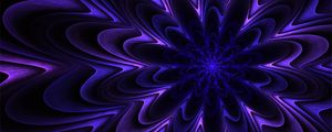 Preview wallpaper fractal, patterns, purple, wavy, volumetric