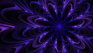 Preview wallpaper fractal, patterns, purple, wavy, volumetric