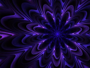 Preview wallpaper fractal, patterns, purple, wavy, volumetric