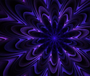 Preview wallpaper fractal, patterns, purple, wavy, volumetric