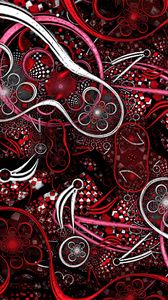 Preview wallpaper fractal, patterns, shapes, red