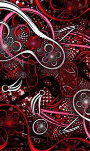 Preview wallpaper fractal, patterns, shapes, red