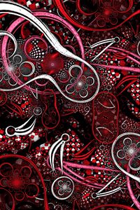 Preview wallpaper fractal, patterns, shapes, red