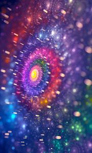 Preview wallpaper fractal, patterns, shine, circles, colorful