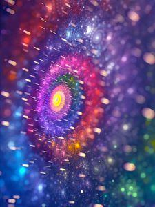 Preview wallpaper fractal, patterns, shine, circles, colorful