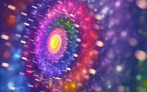 Preview wallpaper fractal, patterns, shine, circles, colorful