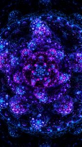 Preview wallpaper fractal, patterns, shine, lilac, blue