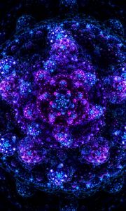 Preview wallpaper fractal, patterns, shine, lilac, blue