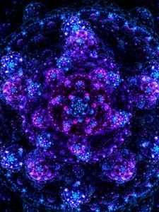 Preview wallpaper fractal, patterns, shine, lilac, blue