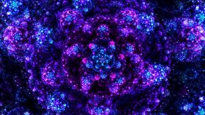 Preview wallpaper fractal, patterns, shine, lilac, blue